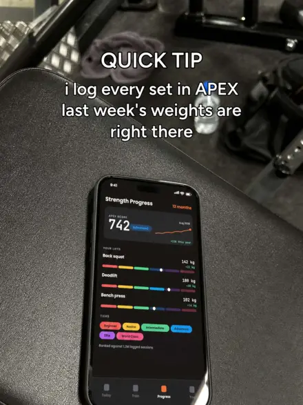 Slide 5 of 8 of a gym carousel, the same person on every slide